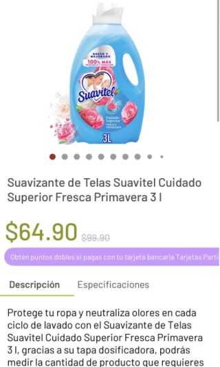 Suavizante Suavitel Cuidado Superior Fresca Primavera 3L por $65 | Soriana