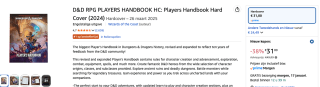 D&D 5.0 2024 Players Handbook voor €31 bij Amazon