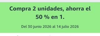 -50% de Descuento en la Segunda Unidad Alimentación, Belleza y Salud en Amazon.