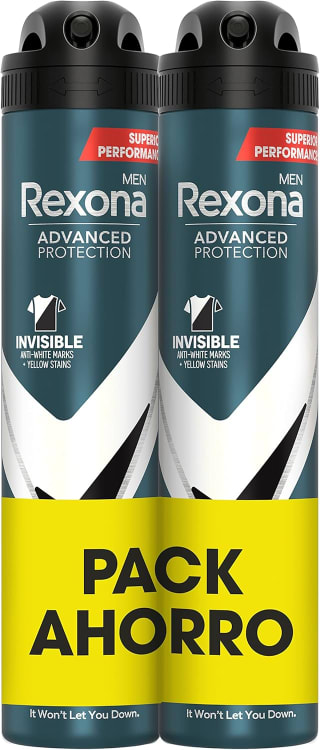 6 botes Rexona Desodorante Avanzada 72h Invisible Black & White 200ml por 9,37€