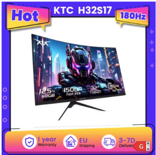 KTC H32S17 32" QHD 180Hz Curved Gaming Monitor voor €147,62 bij AliExpress