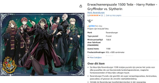 Ravensburger puzzel Harry Potter - Legpuzzel - 1500 stukjes voor €6,57 bij Amazon