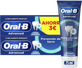 Pack Ahorro 2x75ml Oral-B Advanced Prevención Del Sarro por 3.09€