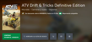ATV Drift & Tricks Definitive Edition por $9 | Oferta Xbox Store