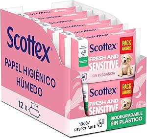 Scottex Sensitive toallitas húmedas pack 456 uds por 15,19€