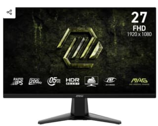 Monitor MSI MAG 275F E20 27" FullHD 200Hz Rapid IPS 0,5 ms por 99€