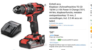 Einhell accu Klopboor-/Schroefmachine voor €40,83 dmv code bij Amazon