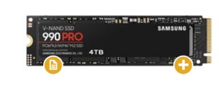 Disque SSD interne Samsung 990 Pro de 4 To à 284,99€