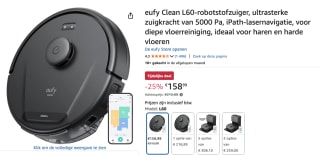 eufy Clean L60 - Robotstofzuiger voor €158,99 bij Amazon