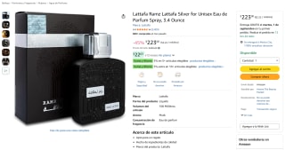 Lattafa Ramz Lattafa Silver (100 ml) por $223 en Amazon
