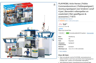 PLAYMOBIL Action Heroes - Politiecommandocentrum voor €54,18