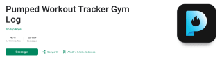Pumped Workout Tracker Gym Gratis en Google Play y App Store