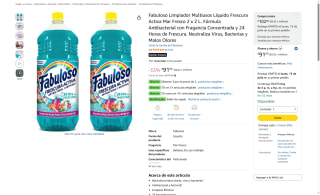 Fabuloso Limpiador Multiusos 4L por $61 | Amazon