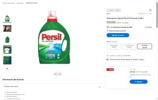 Detergente Persil Universal 4.65L por $131 | Oferta Walmart