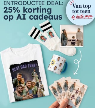 25% introductiekorting op AI fotocadeaus bij Smartphoto