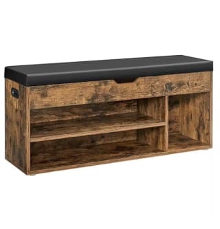 VASAGLE Banco Zapatero Marrón Rústico/Blanco por 48,99€