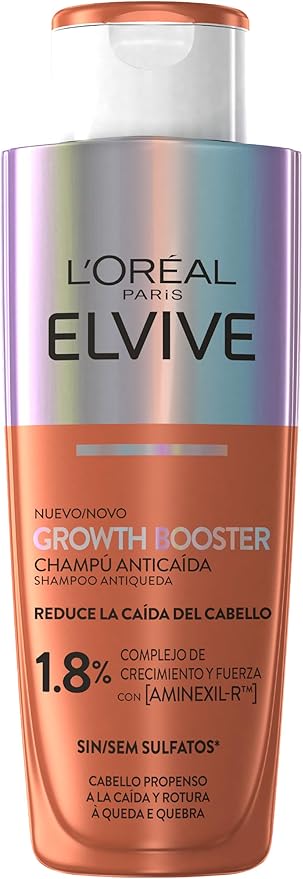 3 botes L'Oréal Paris Elvive Growth Booster Champú Anticaída 200ml por 8.47€