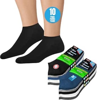 SOXCO 10 Pares Calcetines Tobilleros Mujer Hombre por 5.95€