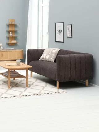 Magleby Sofá 2,5 Plazas Tela Marrón por 200,00€