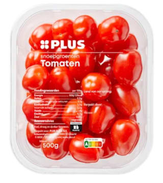 1 kilo snoeptomaatjes bij Plus voor €3,29