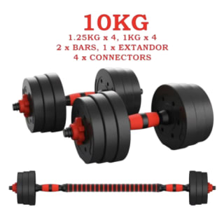 Juego De Mancuernas Ajustables 2 en 1,con barras,Multifución 10KG por 12.50€