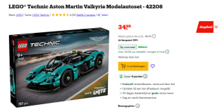 LEGO® Technic Aston Martin Valkyrie Modelautoset voor €30,99 bij Bol