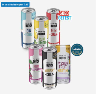PREMIUM DUTCH Ready to drink cocktail voor €0,99 bij de Aldi