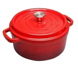 Olla Cacerola Cazuela Esmaltada Con Tapa Color Rojo Rebaja $66.990 Mundo Lider, Chile