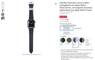 OtterBox Symmetry Cactus Leather horlogeband voor Apple Watch 40/41/42mmvoor €12,59