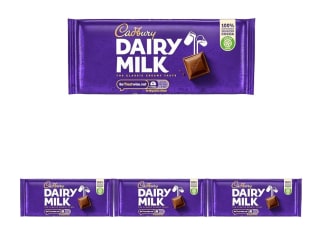 4 Unidades de Cadbury - Dairy Milk, Tableta Clásica Cremosa Chocolate y Leche 8.14€
