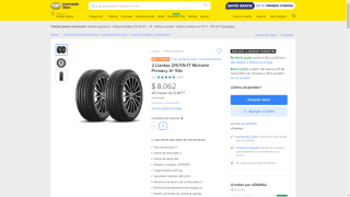 Llantas Michelin Primacy 4+ 215/55R17 por $5,764 | Mercado Libre