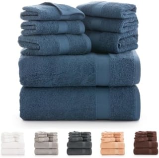 Juego de 8 Toallas de Baño 100% Algodón (550 gsm) Extra Suaves por 25,99€