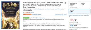 Harry Potter and the Cursed Child - Parts One and Two voor €5,61 bij Amazon