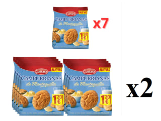 2 Packs de 7 x 100g de Cuetara Campurrianas galletas de mantequilla por 9.98€