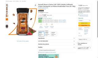 Nescafé Reserva 180g por $119 | Oferta Amazon