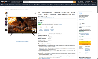 Monitor Gamer Curvo 32" Full HD por $2,510 | Oferta Amazon