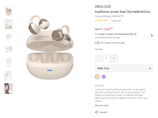 Audífonos Swiss Code Nua Clip 10 mm por $329 | Oferta Liverpool