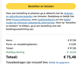 2 X Philips Hue Spot - warm-tot koelwit licht - 3 pack - GU10 voor €73,48 bij Amazon