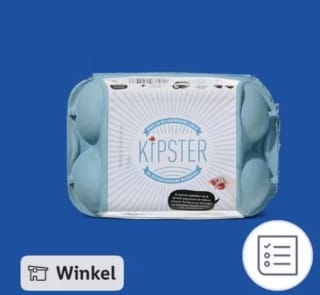 kipster scharreleieren 6 stuks voor €1,29 met de Lidl plus app