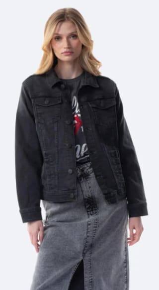 Cazadora vaquera de mujer TEX color gris oscuro por 9.99€