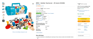 Brio Builder Gereedschapskoffer voor €14,23