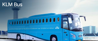 Gratis naar of van Schiphol met de KLM Bus vanaf Eindhoven of Maastricht