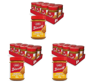 Pack 3 de 8 botes de 380g de Lotus Biscoff, Crema para Untar, Sabor Original a 40.5€