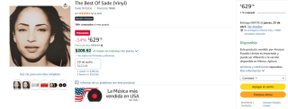 The Best Of Sade (Vinyl) por $630 | Oferta Amazon