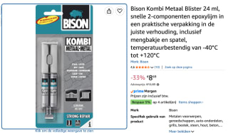 Bison Kombi Metaal Blister 24 ml, voor €8,69 bij Amazon