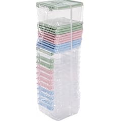 Pack de 12 fiambreras cuadradas de 2L con cierre hermético por 5.99€