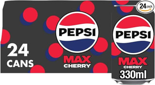 Pepsi Max Cherry No Sugar Cola 24 Cans 330ml for £6