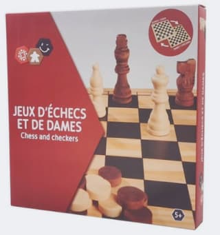 Jeu de dames et jeu d'échecs 2 en 1 à 29,99€