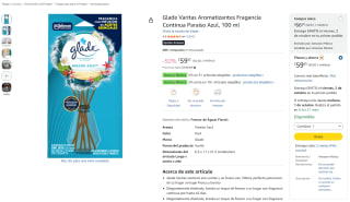 Glade Varitas Aromatizantes Paraíso Azul, 100ml por $60 en Amazon