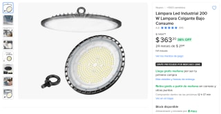 Lámpara Led Industrial 200W por $363 | Mercado Libre